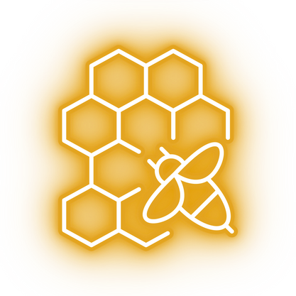 Neon yellow honey bee icon